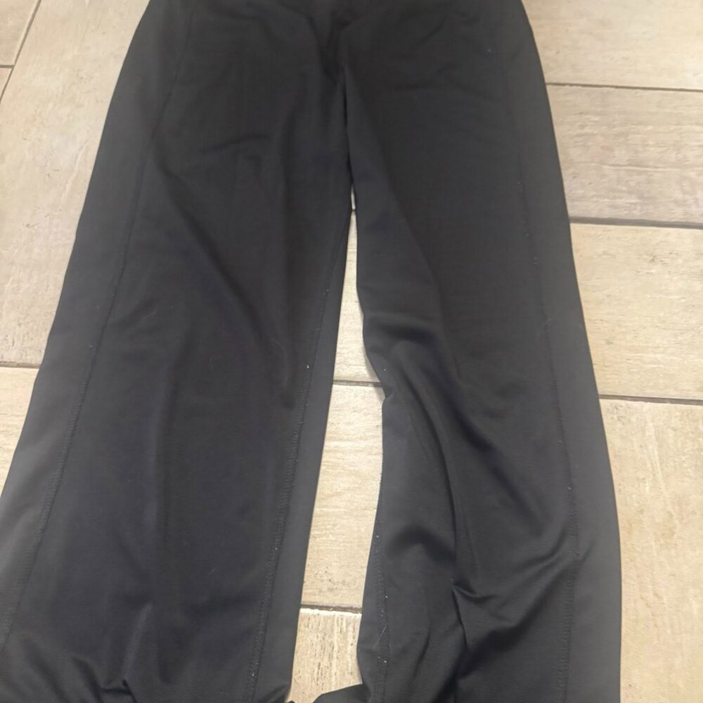 Black Satin Type Yoga Pants